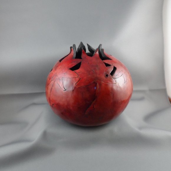 Hand Carved Gourd by Betty Wilson - Picture 3 of 7